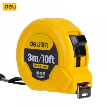 

DELI Measuring Tape Measure Retractable Dual Side Ruler with Metric and Inches for Surveyors with Magnetic Tip and Rubber Protective Casing