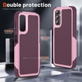 thumbnail image 4 of Designed for Samsung Galaxy A14 5G Case 2 in 1 Gift Militay Grade Drop Protective Rugged Heavy Duty Cover Shockproof Case for Galaxy A14 5G Phone Case for Women Men boy Girl (Pink+Rose Red), 4 of 8