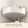 thumbnail image 6 of ComfiTime Suction Cup Corner Shower Caddy – No-Drill, No-Adhesive, Durable Bathroom Shelf Organizer, Removable Plastic Bathtub Caddy, Inside Shower Storage Rack, Holds up to 22 lbs, White, 6 of 9