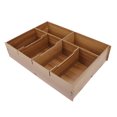 thumbnail image 4 of OULII Boîte de Rangement Multi-Compartiments Marron Clair pour Maison 1Ensemble, 4 of 8