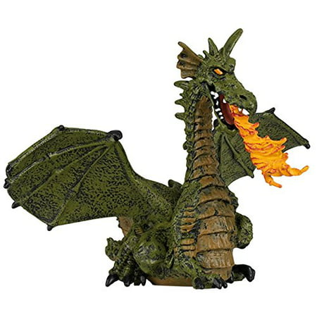 Winged Dragon with Fire (Winged Blue or Green Dragon; Colors may vary), Develops dexterity and sparks the imagination By Papo