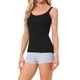 thumbnail image 4 of INSPIRAR CHIC Camiseta de Encaje para Mujeres, Top de Pijama de Algodón Suave y Cómodo, Camiseta Interior M Negra, 4 of 6