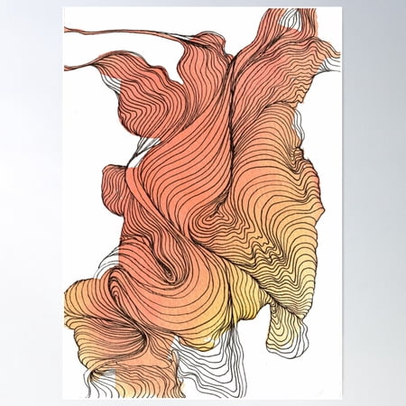 Abstract Line Art Print Poster Wall Art, Modern Wall Decor For Living Room Bedroom, 8x12 UNFRAMED