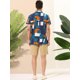 thumbnail image 5 of Lars Amadeus Camisas geométricas para hombres Mangas cortas Patrón irregular Impreso Camisas de verano hawaianas Azul XL Unique Bargains Camisas, 5 of 6