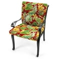 thumbnail image 4 of Jordan Manufacturing 44" x 22" Beachcrest Poppy Red Floral Rectangular Outdoor Chair Cushion with Ties and Hanger Loop, 4 of 13