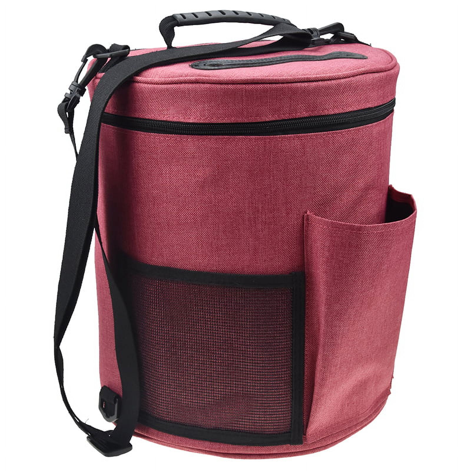 Best Yarn Bag/Knitting Bag. Portable, Light and Easy to Carry. Yarn Storage Bags Have Pockets for Crochet Hooks & Knitting Needles. Slits on Top to