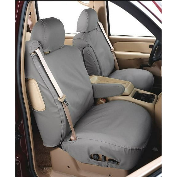Covercraft 16-20 Ford Transit Waterproof Polyester SeatSaver Custom Front Row Seat Covers - Grey