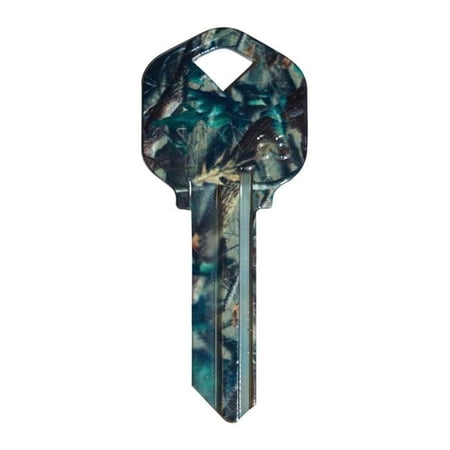 Hillman Wackey Green Camo House & Office Blank Single Sided Universal Key - Pack of 6