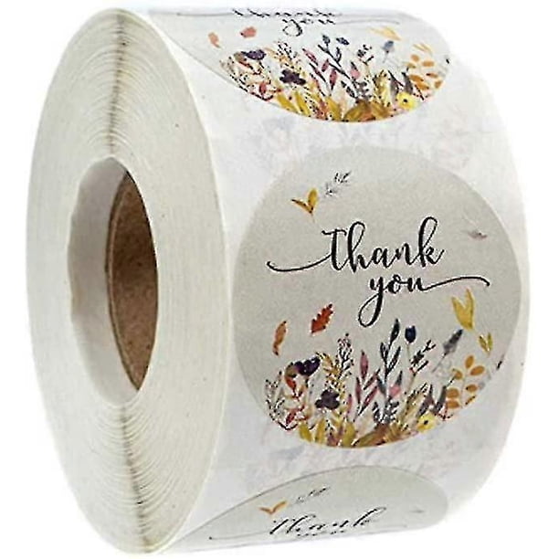 Beautiful Gift 500 Pieces Thank You Stickers Thank You Label Sealing Stickers Round Stickers Self-adhesive Gift Sti