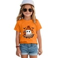 thumbnail image 4 of CAUYDY Toddler Baby Girl Halloween Shirt Cute Ghost Pumpki T-Shirt Kids Spooky Season Short Sleeve Tee Fall Tops(Orange,2-3 Y), 4 of 5