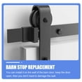 thumbnail image 3 of unbranded Protector De Pared Para Puerta Barn Door Stopper Negro En Aleación De Zinc, 3 of 6