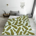 thumbnail image 5 of Pickle Cucumbers Throw Blanket Soft Bed Blankets Lightweight Cozy Plush Flannel Fleece Blanket for Sofa Couch Bedroom 60"X50", 5 of 6