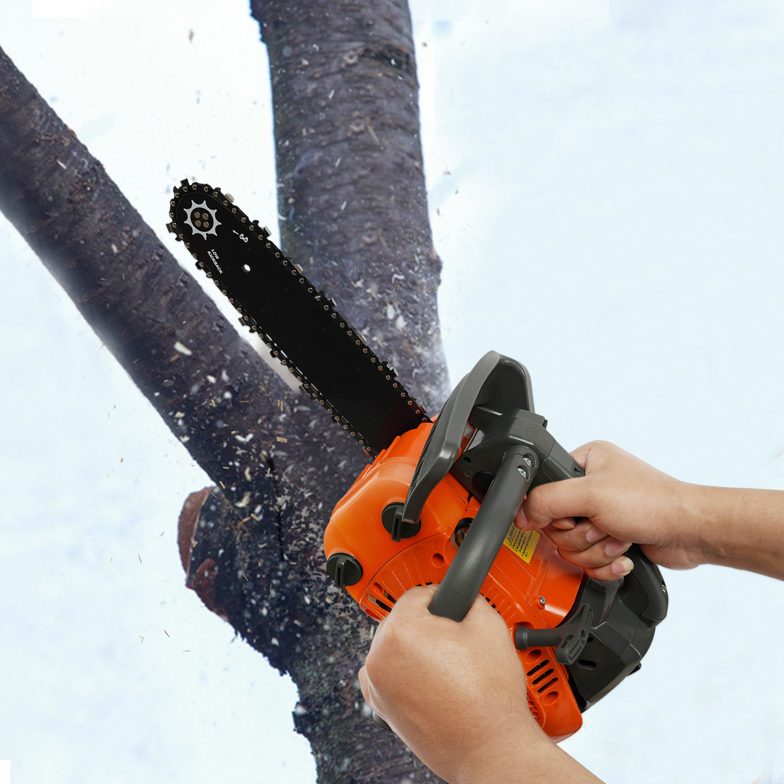 Miumaeov Top Handle Chainsaw 2-Stroke Engine Chainsaw High-Performance Wood Cutting Tool for Tree Pruning and Garden Maintenance