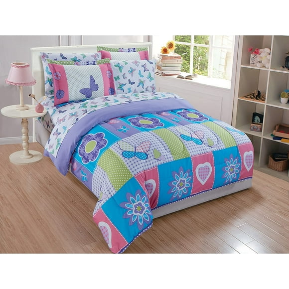 Purple Butterfly Comforter Set