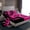 Pink, variant on Castle Fairy King And Queen Crown Twin Sheet Sets 3pcs for Female Men Women,Happy Valentine's Day Twin Fitted Sheet Microfiber,Black Pink Breathable Flat Sheet,Microfiber Bedroom Decor