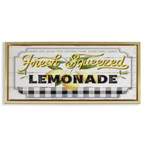 Stupell Industries Charming Rustic Lemonade Typography Painting Gold Floater Framed Canvas Art Print Wall Art, 31 x 25