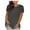 Gray, variant on XMMSWDLA Women's Plus-Size Short Sleeve Crew Neck Tee Shirt Top Summer Tops for Teens