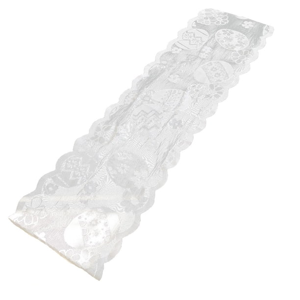 Bandera de mesa de encaje con forma de huevo de Pascua para bodas, decoración de algodón para centros de mesa, decoración de bodas de Pascua, decoración de eventos de primavera, decoración