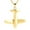 Gold, variant on Airplane Cremation Pendant Small Urns For Ashes Keepsake Urn Necklace