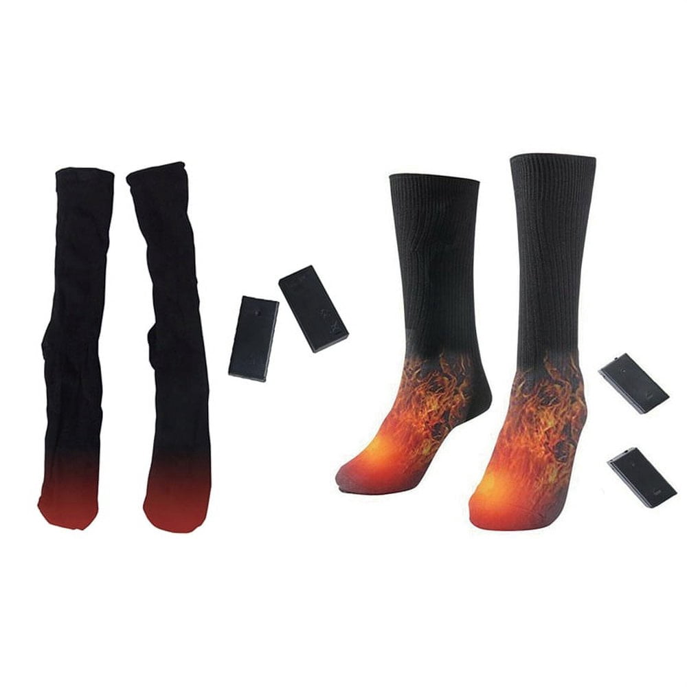 Chaussettes Chauffantes électriques - 2 Batteries 4000mAh, 3 Températures, Tailles 36-44, Pour Ski/chasse - 2