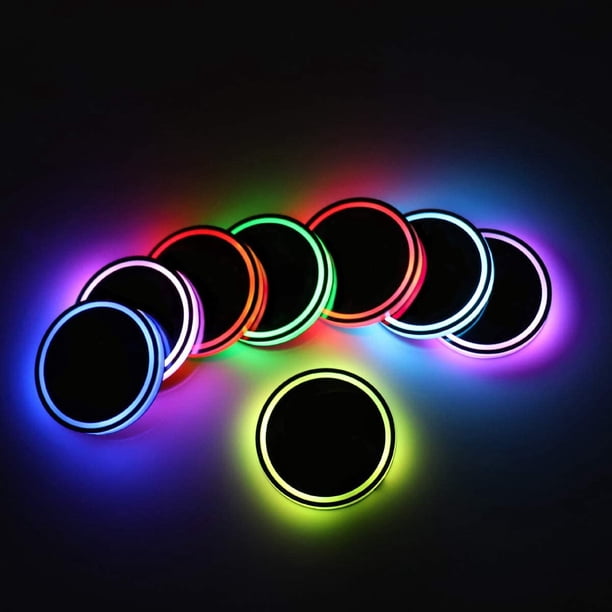 Lot 30 Dessous De Verre LED Lumineux 7 Couleurs - Autocollants Pour Bouteilles Et Fêtes