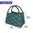 thumbnail image 2 of Yiaed Vintage Floral Print Lunch box lunch bag Portable Insulated Lunch Box for Women Men Cooler Tote Bag with Front Pocket for Work Picnic Travel, 2 of 6