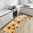 thumbnail image 2 of Sunflower Kitchen Rug Sets 2 Piece Anti-Fatigue Yellow Vintage Floral Farmhouse Non Skid Kitchen Floor Mats Cushioned Comfort Standing Mat Waterproof Sink Carpet(17.3 x 28 inch+17.3 x 47 inch), 2 of 6