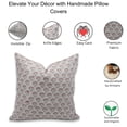 thumbnail image 4 of Fabdivine Block Print Throw Pillow Cover, 22x22 Inch Thick Thick Linen Outdoor Cushion Cover, Floral Print Boho Design Rust Pillow Cover for Sofa and Couch, 4 of 5