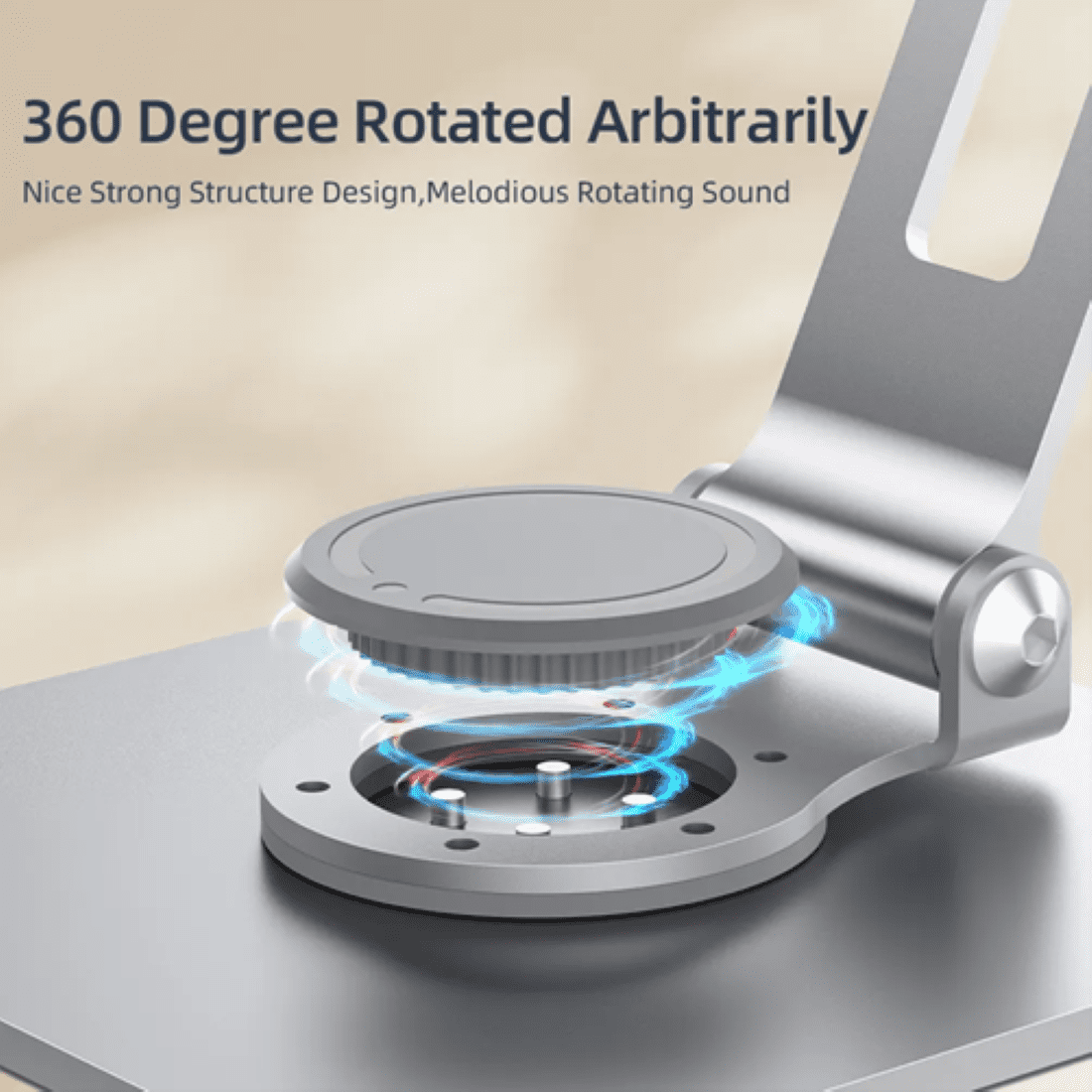 RDRKR Aluminum Alloy Steel Adjustable Foldable 360 Degrees Rotation Mobile Phone Tablet Stand For Android IOS Devices