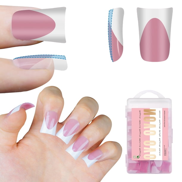 Gel blando Nail Tips NOVO OVO French Tip Short Duck x240