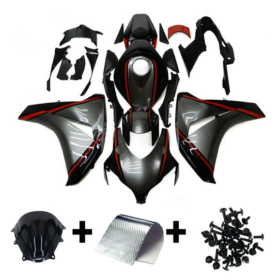 Sportfairings Motorcycle ABS Red Grey Fairings Kit Fit for Honda CBR1000RR 2008 - 2011 Bodywork