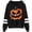 AB1996 Black, variant on Tisuna Halloween Hoodie For Women Cozy Pumpkin Print Hooded Tops Ladies Long Sleeve Halloween Daily Fall Hoody Size L