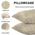 thumbnail image 5 of Throw Pillow Covers 18x18 Inch Set of 2, Beige Spring Floral Waterproof Outdoor Pillow Covers, Farmhouse Flowers Elegant Pastoral Decorative Cushion Pillowcases for Couch, Sofa, Bed, Garden, Patio, 5 of 9
