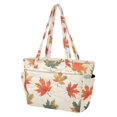 thumbnail image 2 of FORMRS Tote Bag for Women Quilted Large Capacity Travel Work Carry On Shoulder Handbag, Orange Autumn Leaves, 2 of 7