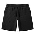 thumbnail image 4 of IWRICH Men's Casual Sweat Shorts Drawstring Summer Beach Stretch Quilted Shorts for Workout Running Black XL, 4 of 4