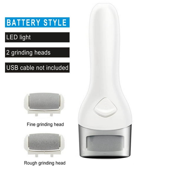 Lima Eléctrica para Pies, Cabezales Dobles para Piel Muerta y Callos, Recargable Por Usb, Diseño Ergonómico, Resistente Al Agua, para El Cuidado de Los Pies y para Pedicura En Casa, Tamaño 6
