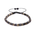 thumbnail image 1 of Nvzi Pulseras de cuentas para hombres: pulsera de cuentas ajustable con cuentas de cristal curativo de 4 mm, color negro, 1 of 4