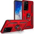 thumbnail image 5 of Compatible with S21 Ultra 5G Case, Extreme Protection Military Armor Dual Layer Protective Cover with 360 Degree Swivel Ring Kickstand Red, 5 of 7