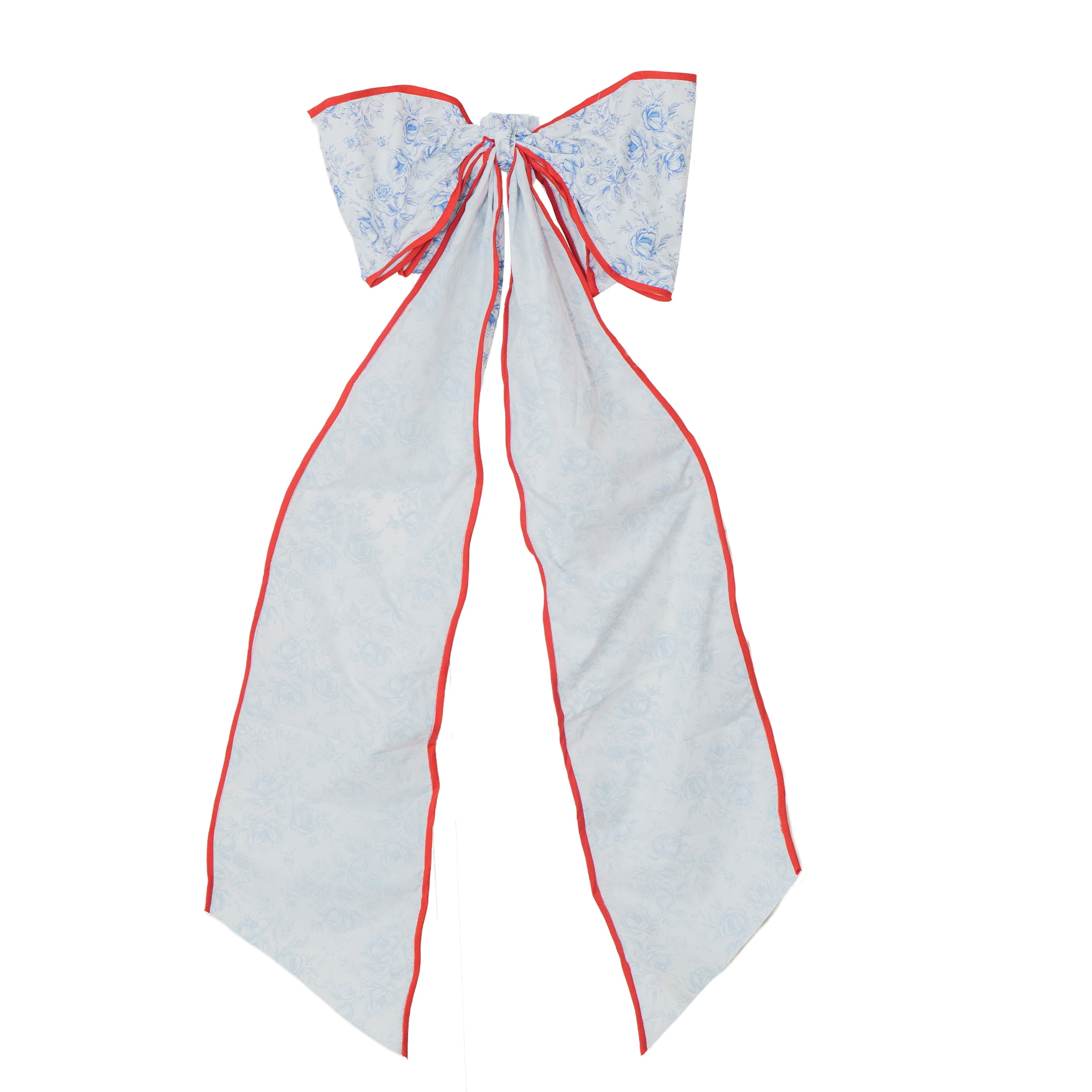 Extra Large Floral Decorative Bow, Red and Blue, 48", by My Texas House