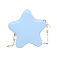 thumbnail image 3 of Bolso cruzado en forma de estrella compacta compacta de pvc satchel para salir de compras citas, 3 of 8