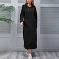 thumbnail image 4 of Comdrip Long Hoodies for Women, Women's Casual Pocket Slim Pullover Hoodie Dress 2025 Fall Pullover Oversized Sweatshirt for Women Hoodie Dress for Women Black 4XL, 4 of 6