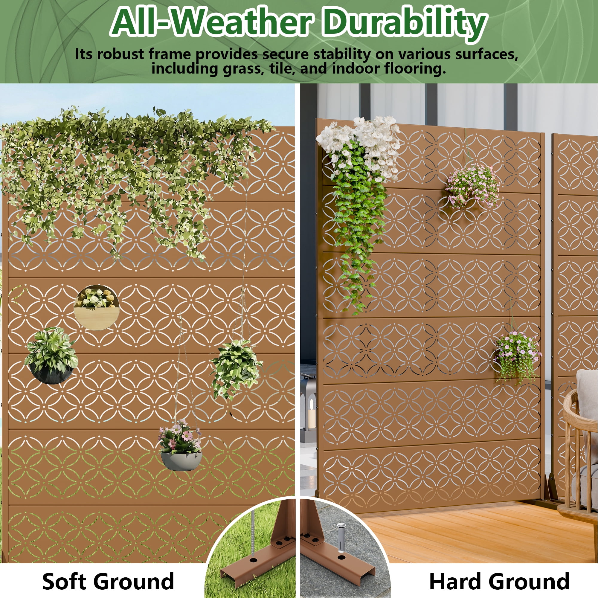 Privacy Metal Screen Fence Panel