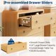 thumbnail image 4 of Moderno 3 Cajón cm de Profundidadresser para cm de Profundidadormitorio cm de Profundidadresser TV Soporte con Grande Cajones Natural Te x ture Curved Angle para Room-Natural Color, 4 of 7
