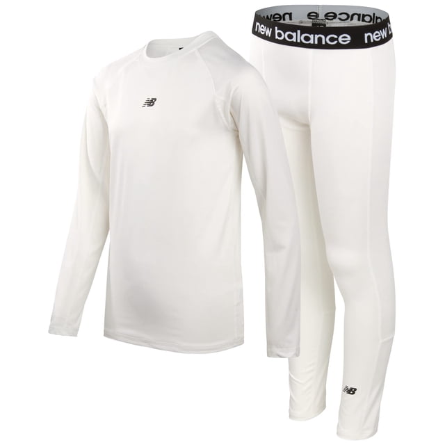 Set de ropa interior Performance New Balance para niños, tallas 18-20, color blanco