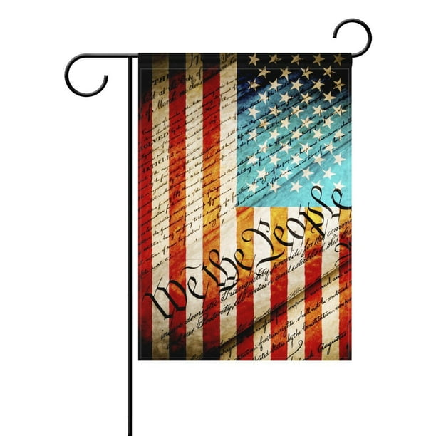 POPCreation Home Garden Flag of the United States Welcome 12x18 Inches