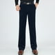 thumbnail image 1 of Pantalones de pana rectos de color liso con bolsillo informal para hombre, 1 of 7