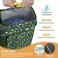 thumbnail image 2 of Floral Lemon Print Backpack Cooler, Insulated Leakproof Lunch Bag for Tropical and Summer Activities, 2 of 6