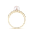 thumbnail image 2 of ANGARA Japanese Akoya Cultured Pearl Solitaire Ring with Diamonds in 14K Yellow Gold for Women | June Birthstone, Birthday, Anniversary, Jewelry Gift for Women | Pearl Ring, 2 of 8
