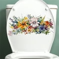 thumbnail image 6 of Bathroom Toilet Seat Wall Sticker Self-Adhesive Floral Toilet Lid Decals Removable Watercolor Bouquet Toilets Stickers for Cistern Bathroom WC Restroom Decor, 6 of 6