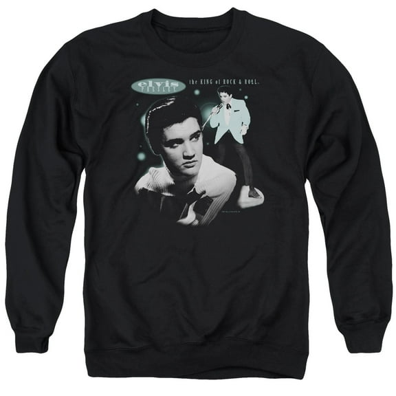 Elvis Presley - Teal Portrait - Crewneck Sweatshirt - Medium